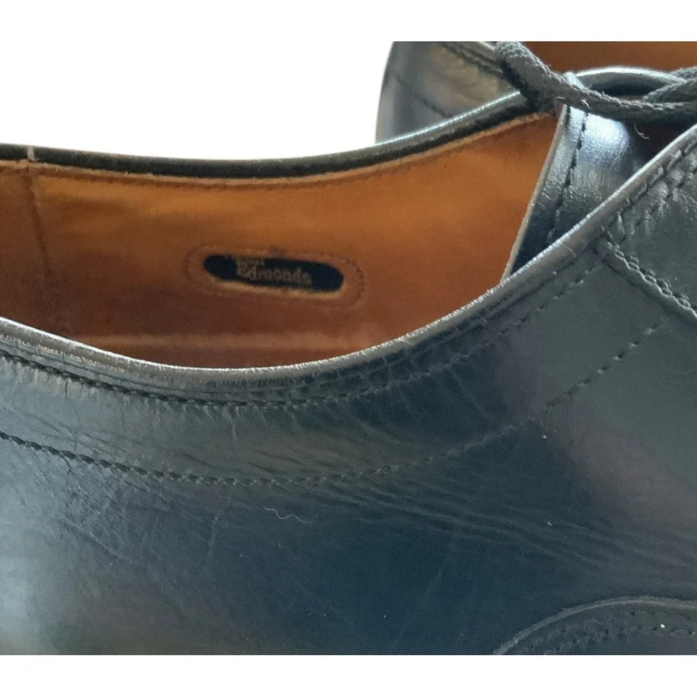 Allen Edmonds Hillcrest 5904 Black Leather Oxford Dress Shoes Men's Sz 11D Italy